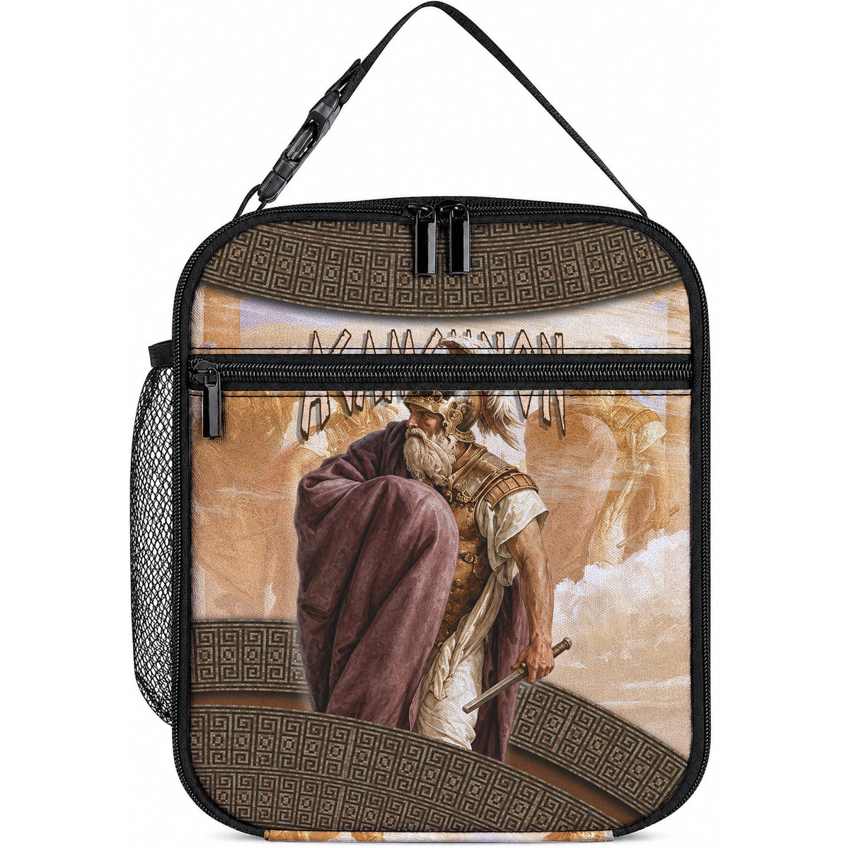 King Of Mycenae Agamemnon Lunch Bag Ancient Greek Mythology Classic Warrior Painting