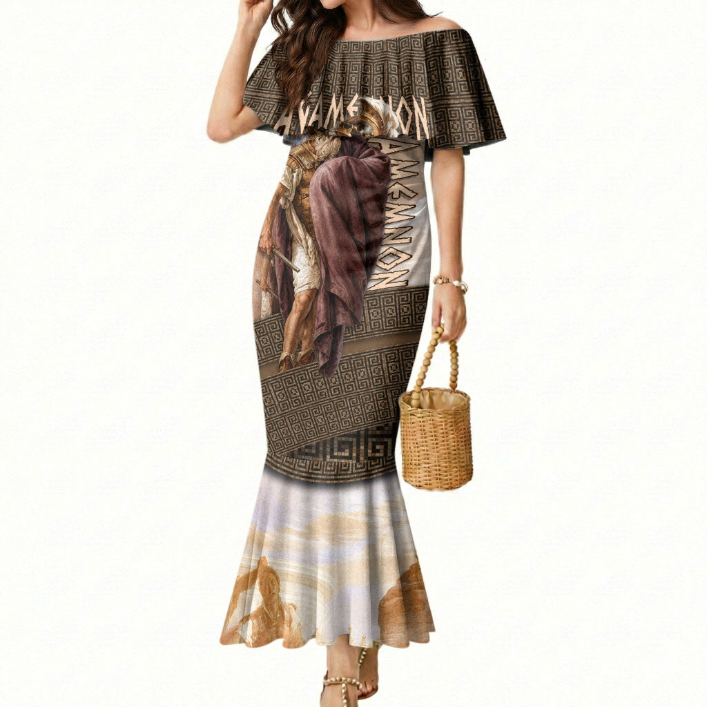 King Of Mycenae Agamemnon Mermaid Dress Ancient Greek Mythology Classic Warrior Painting