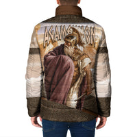 King Of Mycenae Agamemnon Padded Jacket Ancient Greek Mythology Classic Warrior Painting