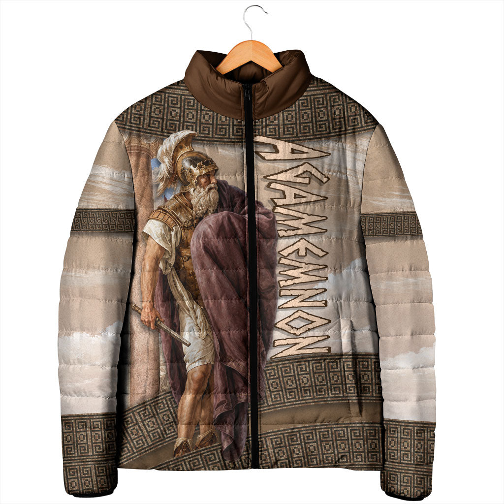 King Of Mycenae Agamemnon Padded Jacket Ancient Greek Mythology Classic Warrior Painting