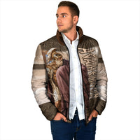 King Of Mycenae Agamemnon Padded Jacket Ancient Greek Mythology Classic Warrior Painting