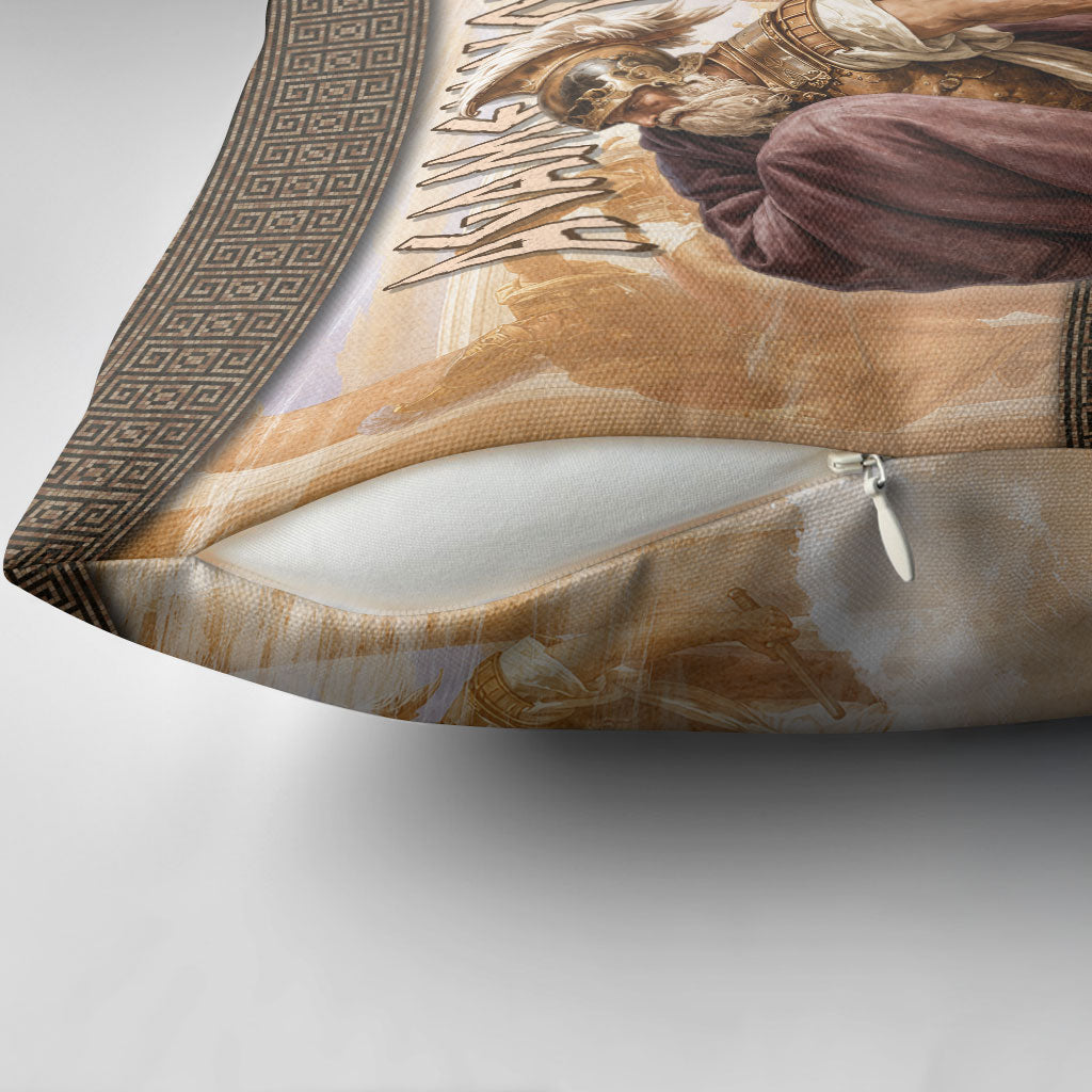 King Of Mycenae Agamemnon Pillow Cover Ancient Greek Mythology Classic Warrior Painting