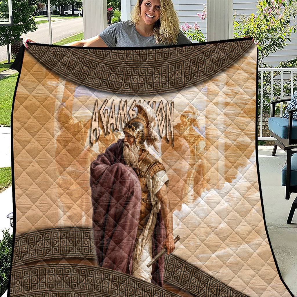 King Of Mycenae Agamemnon Quilt Ancient Greek Mythology Classic Warrior Painting