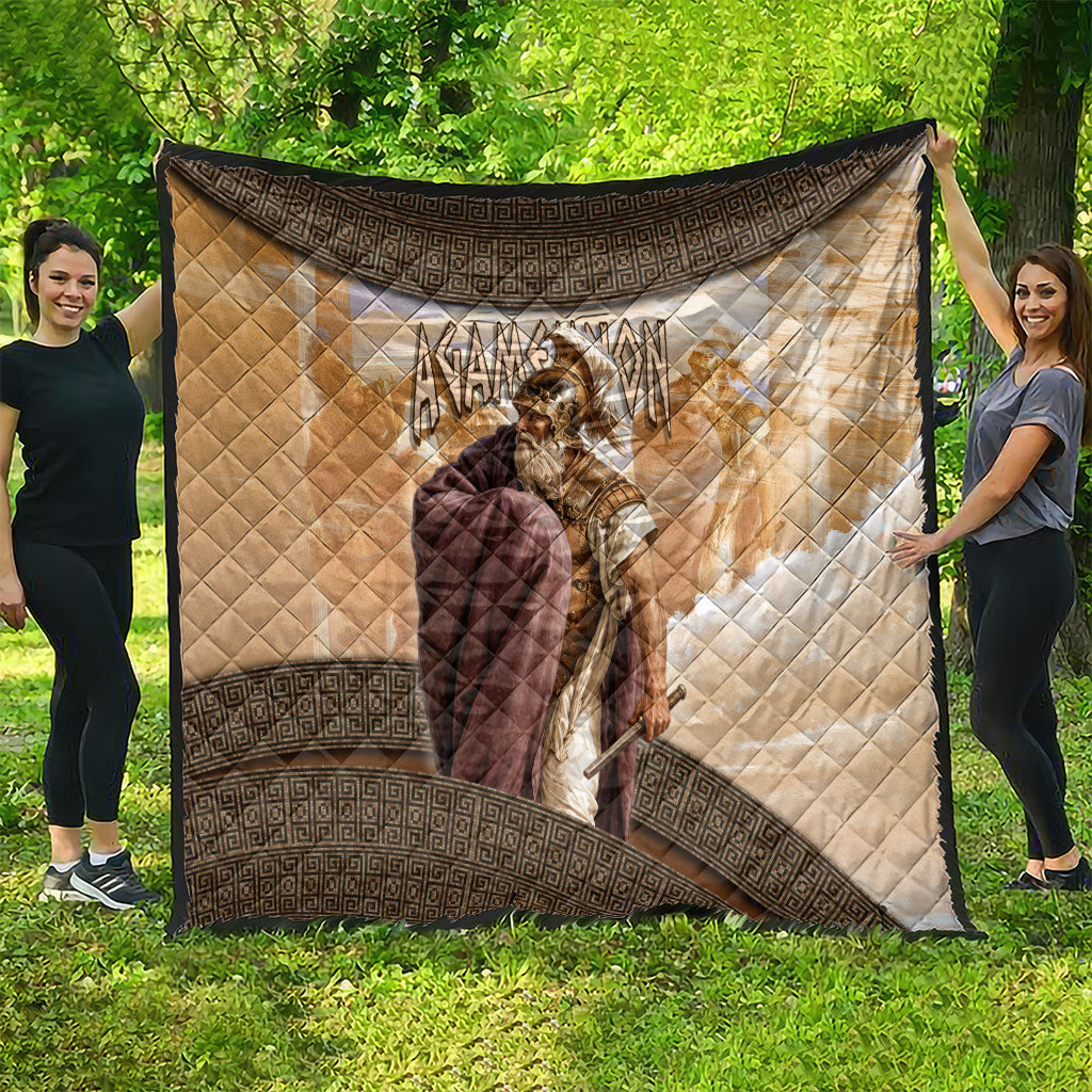 King Of Mycenae Agamemnon Quilt Ancient Greek Mythology Classic Warrior Painting
