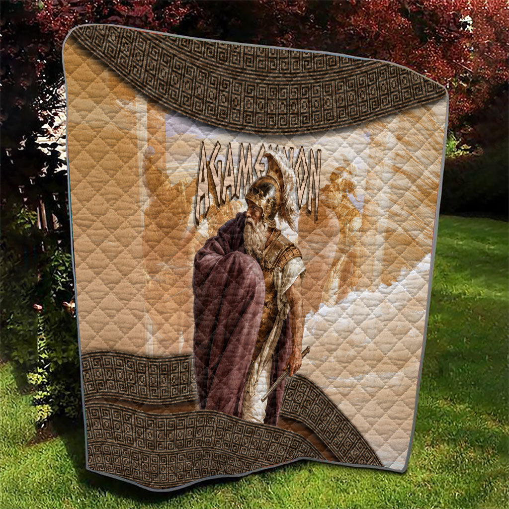King Of Mycenae Agamemnon Quilt Ancient Greek Mythology Classic Warrior Painting