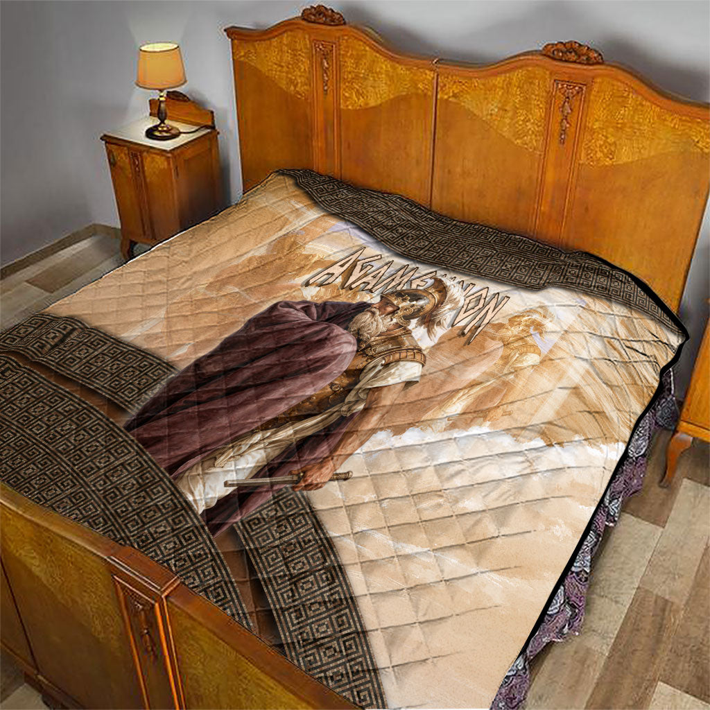 King Of Mycenae Agamemnon Quilt Ancient Greek Mythology Classic Warrior Painting