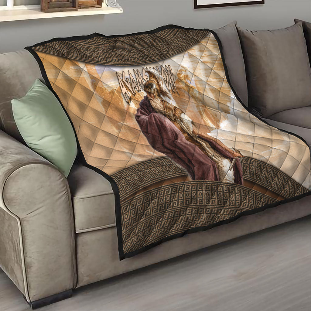 King Of Mycenae Agamemnon Quilt Ancient Greek Mythology Classic Warrior Painting