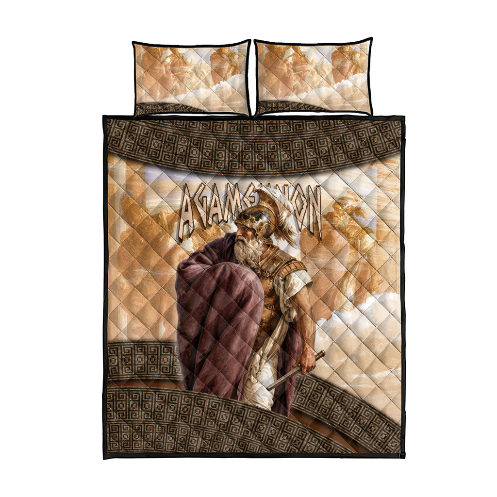 King Of Mycenae Agamemnon Quilt Bed Set Ancient Greek Mythology Classic Warrior Painting