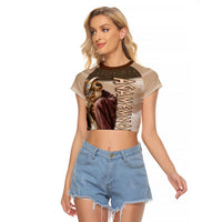 King Of Mycenae Agamemnon Raglan Cropped T Shirt Ancient Greek Mythology Classic Warrior Painting