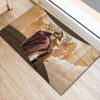 King Of Mycenae Agamemnon Rubber Doormat Ancient Greek Mythology Classic Warrior Painting