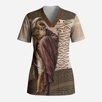King Of Mycenae Agamemnon Scrub Top Ancient Greek Mythology Classic Warrior Painting