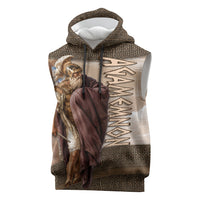 King Of Mycenae Agamemnon Sleeveless Hoodie Ancient Greek Mythology Classic Warrior Painting