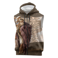 King Of Mycenae Agamemnon Sleeveless Zip Hoodie Ancient Greek Mythology Classic Warrior Painting