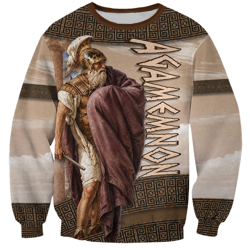 King Of Mycenae Agamemnon Sweatshirt Ancient Greek Mythology Classic Warrior Painting