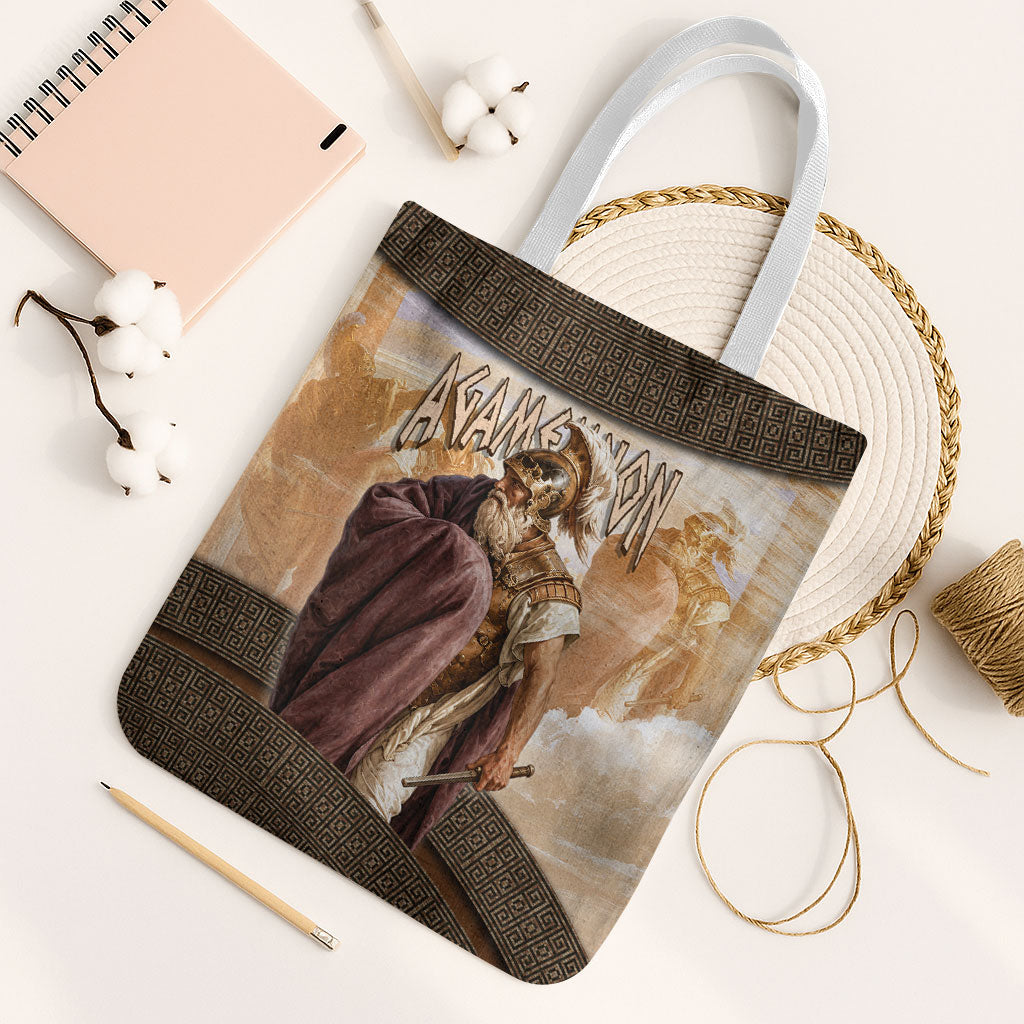 King Of Mycenae Agamemnon Tote Bag Ancient Greek Mythology Classic Warrior Painting