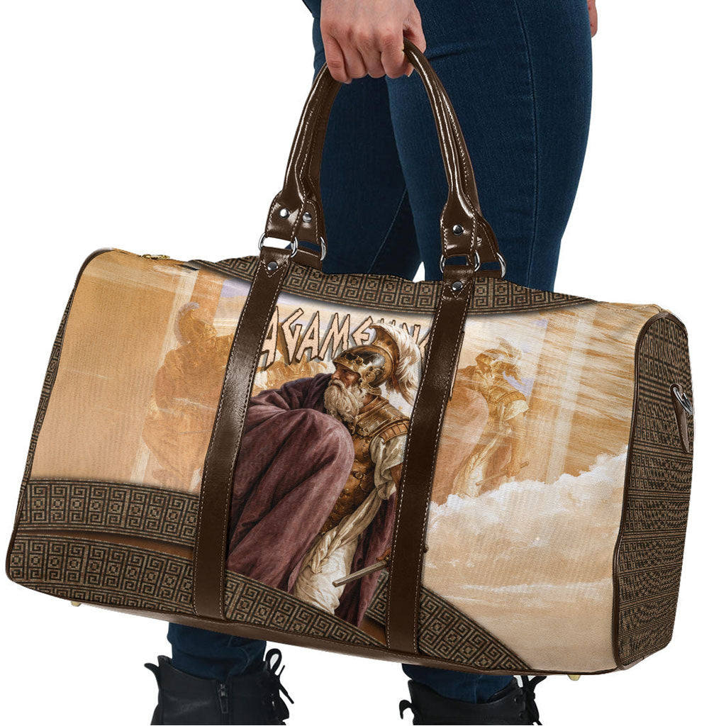 King Of Mycenae Agamemnon Travel Bag Ancient Greek Mythology Classic Warrior Painting