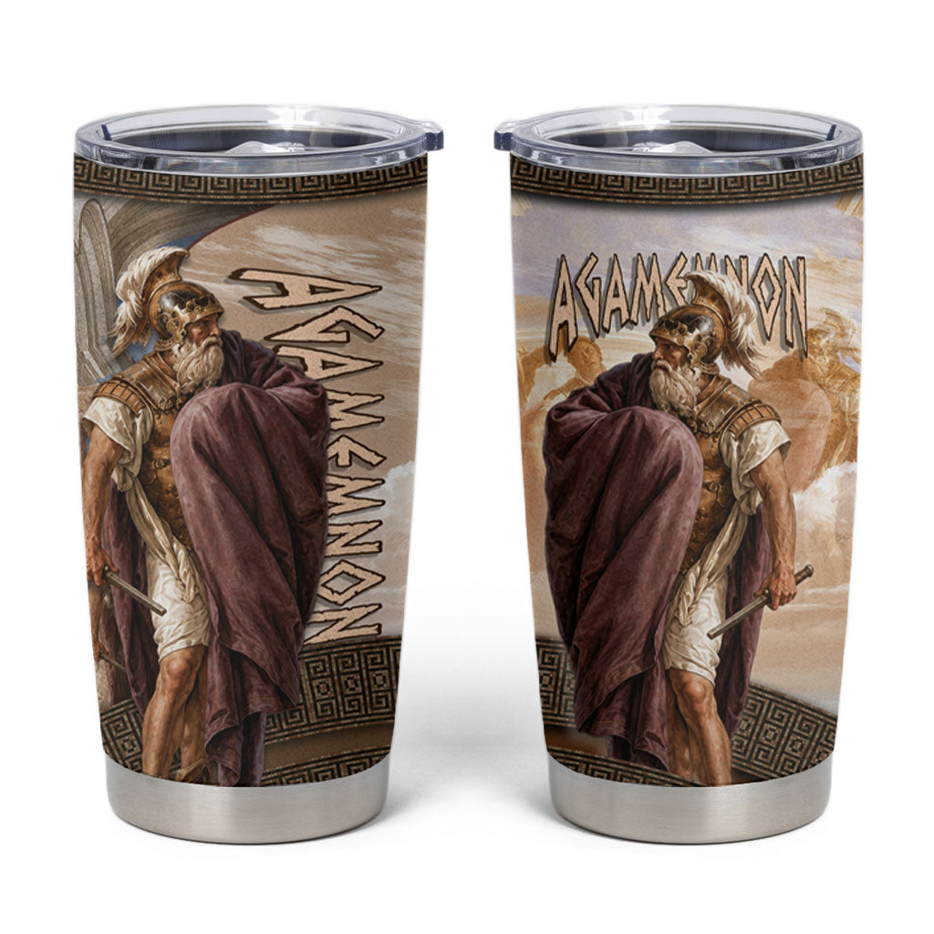 King Of Mycenae Agamemnon Tumbler Cup Ancient Greek Mythology Classic Warrior Painting