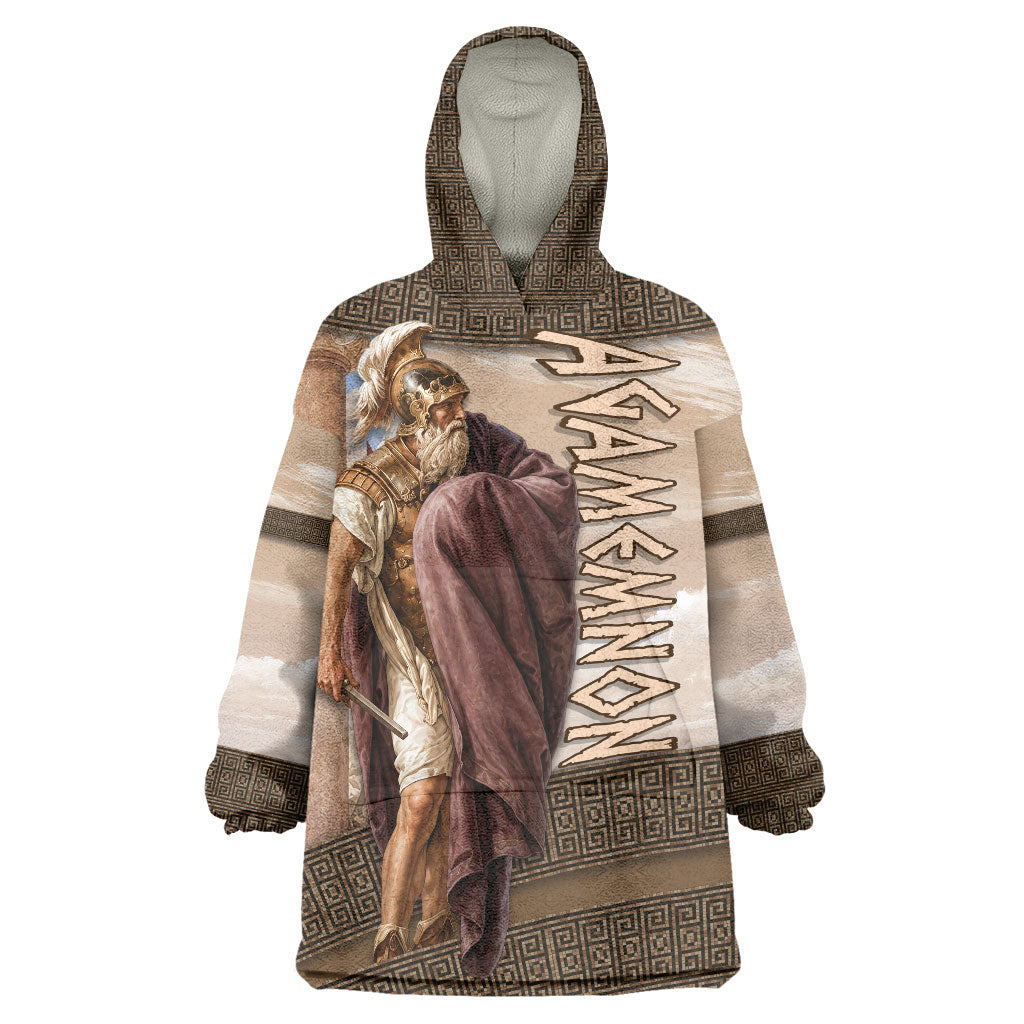 King Of Mycenae Agamemnon Wearable Blanket Hoodie Ancient Greek Mythology Classic Warrior Painting