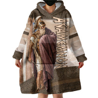 King Of Mycenae Agamemnon Wearable Blanket Hoodie Ancient Greek Mythology Classic Warrior Painting