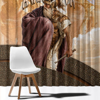 King Of Mycenae Agamemnon Window Curtain Ancient Greek Mythology Classic Warrior Painting
