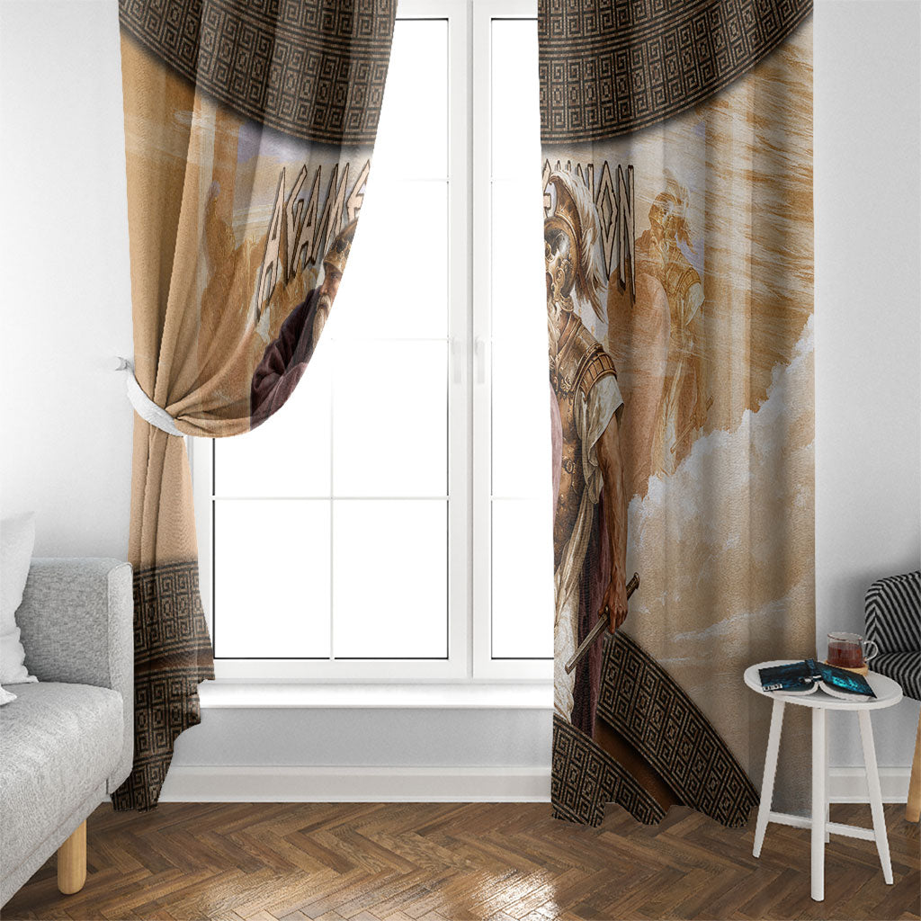 King Of Mycenae Agamemnon Window Curtain Ancient Greek Mythology Classic Warrior Painting