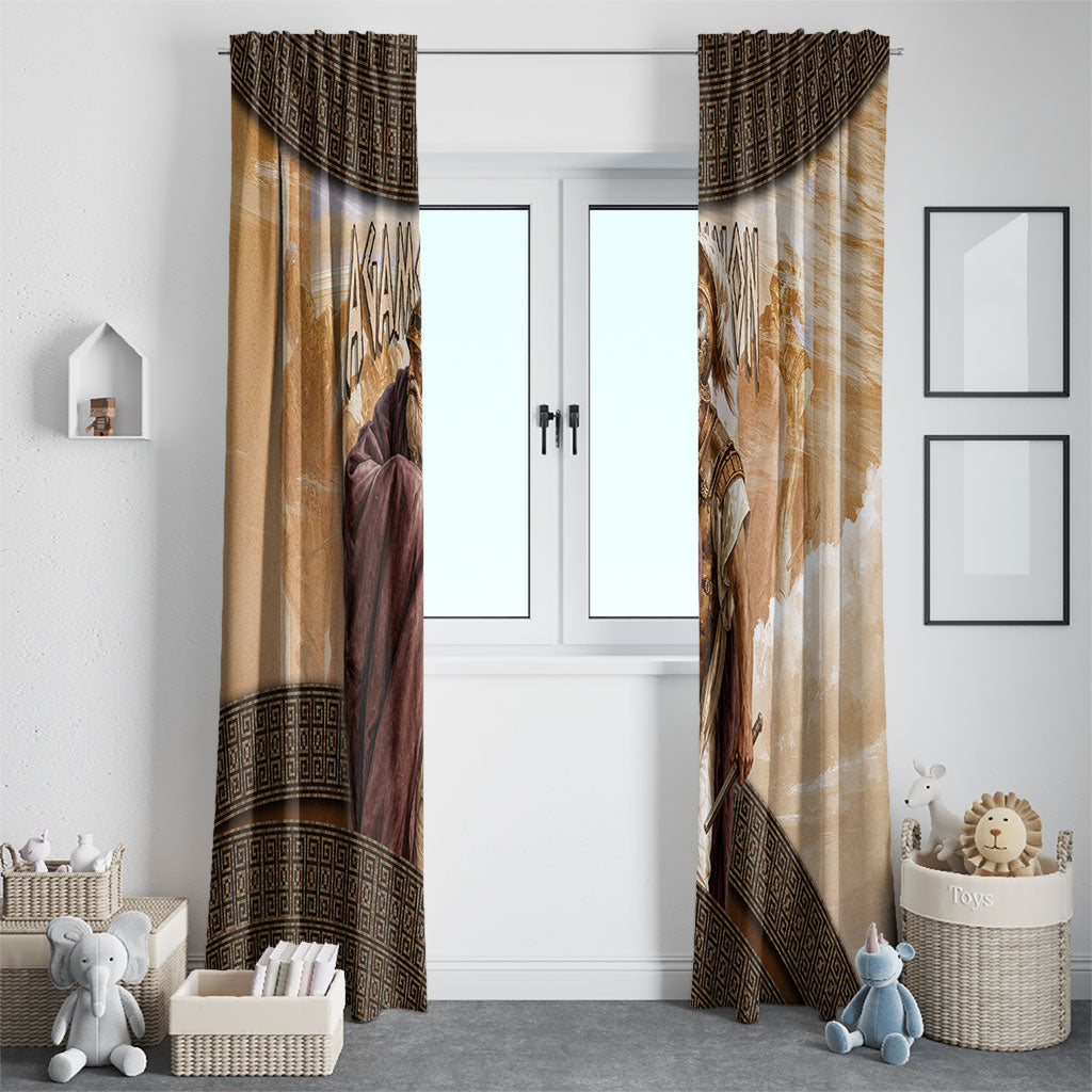 King Of Mycenae Agamemnon Window Curtain Ancient Greek Mythology Classic Warrior Painting