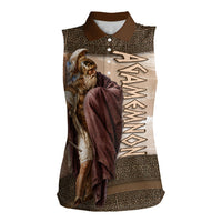 King Of Mycenae Agamemnon Women Sleeveless Polo Shirt Ancient Greek Mythology Classic Warrior Painting