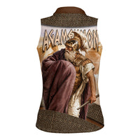 King Of Mycenae Agamemnon Women Sleeveless Polo Shirt Ancient Greek Mythology Classic Warrior Painting