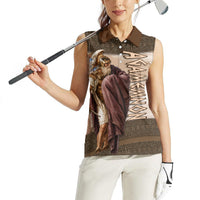 King Of Mycenae Agamemnon Women Sleeveless Polo Shirt Ancient Greek Mythology Classic Warrior Painting