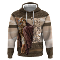 King Of Mycenae Agamemnon Zip Hoodie Ancient Greek Mythology Classic Warrior Painting