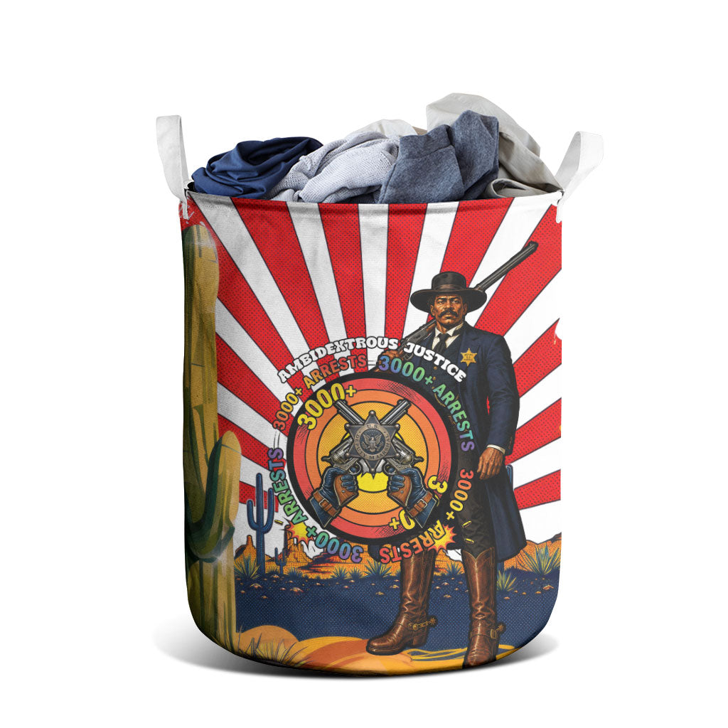 Bass Reeves Laundry Basket Vintage African American Black Cowboy Western History