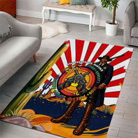 Bass Reeves Area Rug Vintage African American Black Cowboy Western History