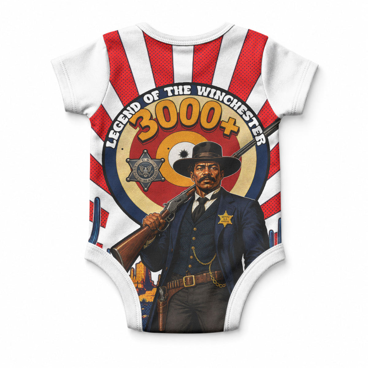Bass Reeves Baby Onesie Vintage African American Black Cowboy Western History