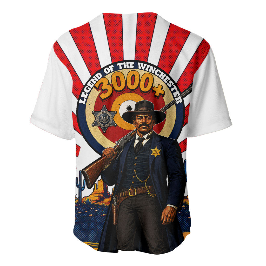 Bass Reeves Baseball Jersey Vintage African American Black Cowboy Western History