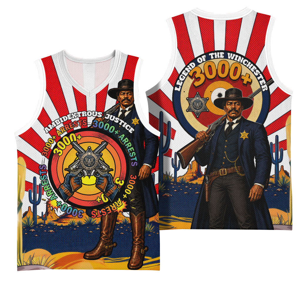 Bass Reeves Basketball Jersey Vintage African American Black Cowboy Western History