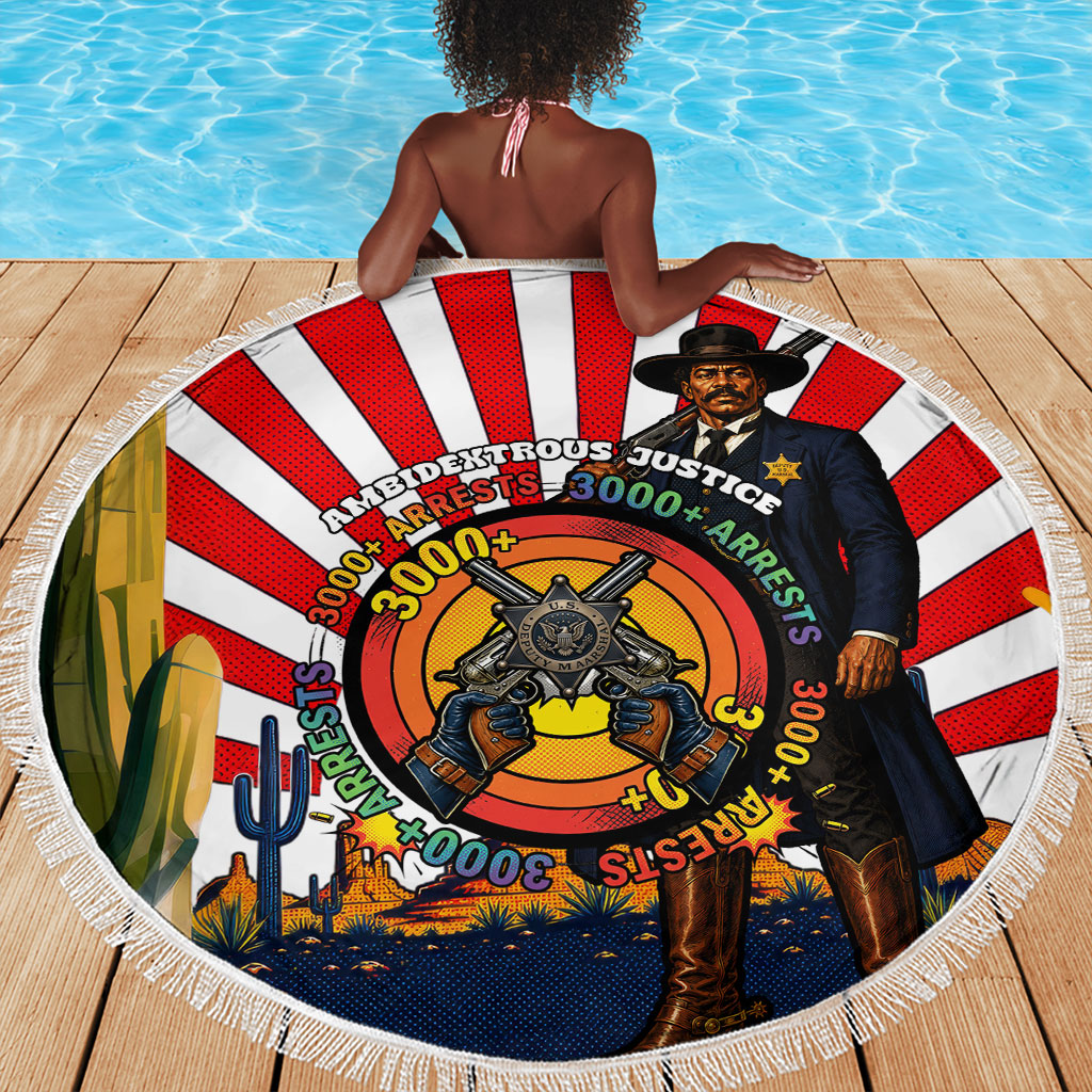 Bass Reeves Beach Blanket Vintage African American Black Cowboy Western History