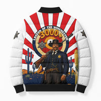 Bass Reeves Bomber Puffer Jacket Vintage African American Black Cowboy Western History