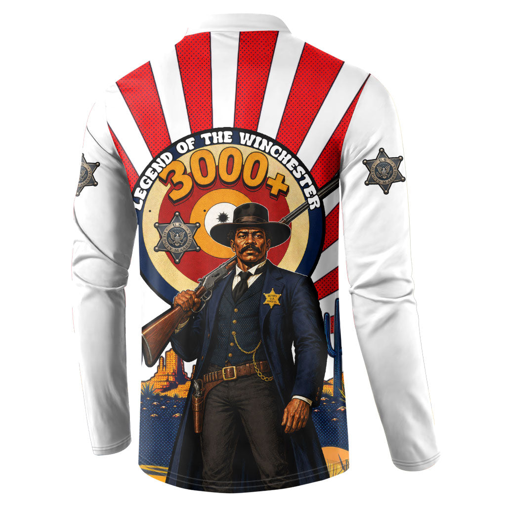 Bass Reeves Button Sweatshirt Vintage African American Black Cowboy Western History