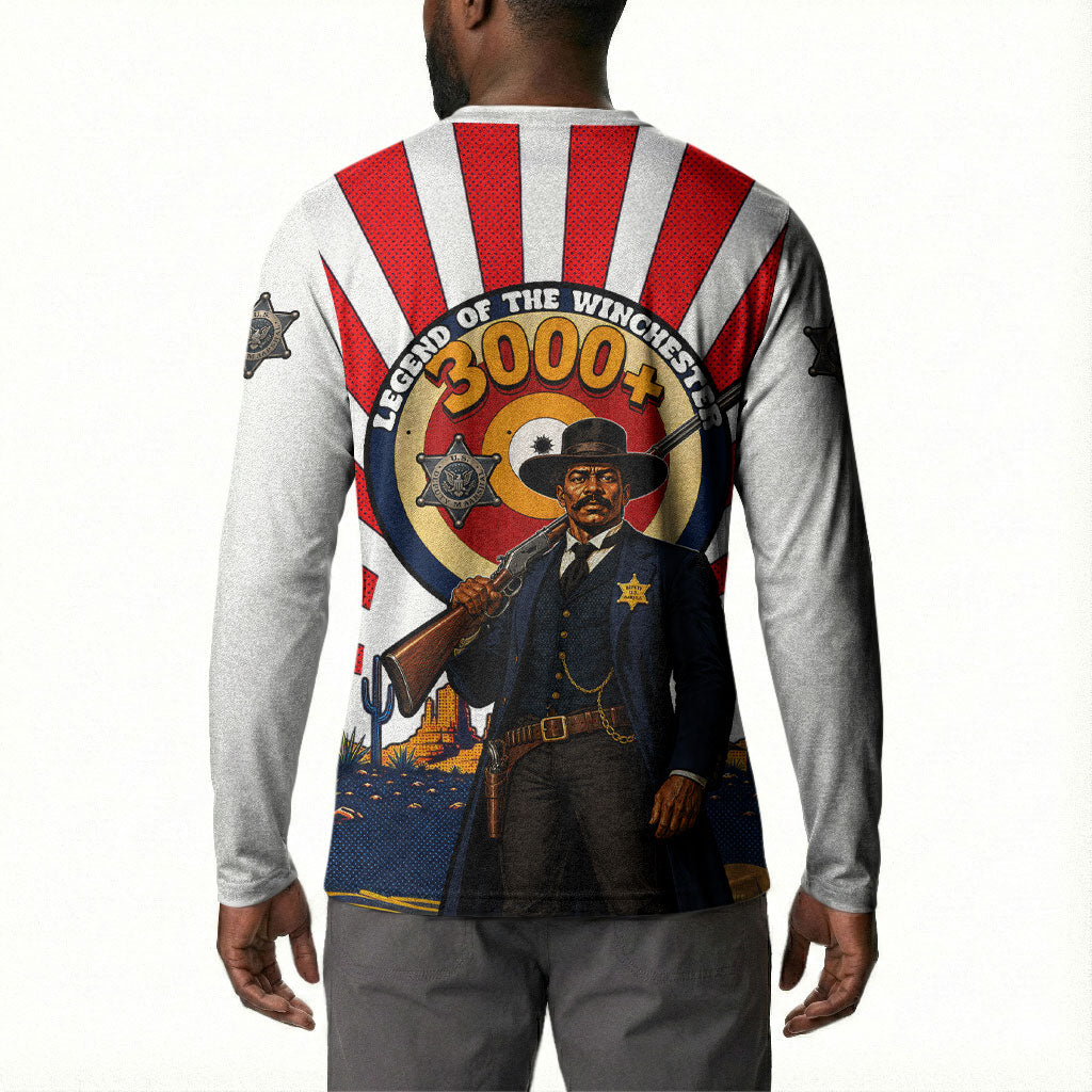 Bass Reeves Button Sweatshirt Vintage African American Black Cowboy Western History