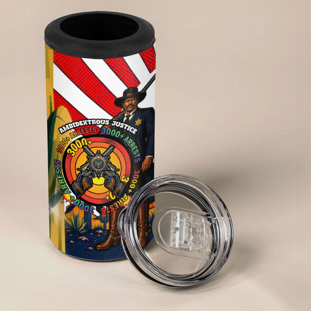 Bass Reeves 4 in 1 Can Cooler Tumbler Vintage African American Black Cowboy Western History