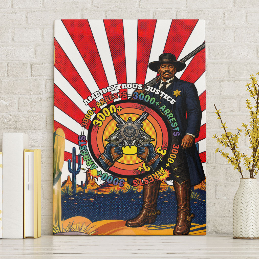 Bass Reeves Canvas Wall Art Vintage African American Black Cowboy Western History