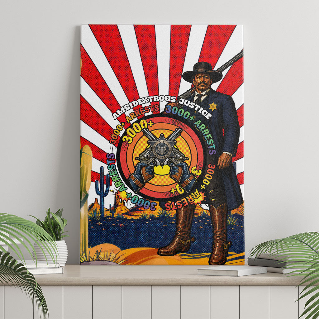 Bass Reeves Canvas Wall Art Vintage African American Black Cowboy Western History