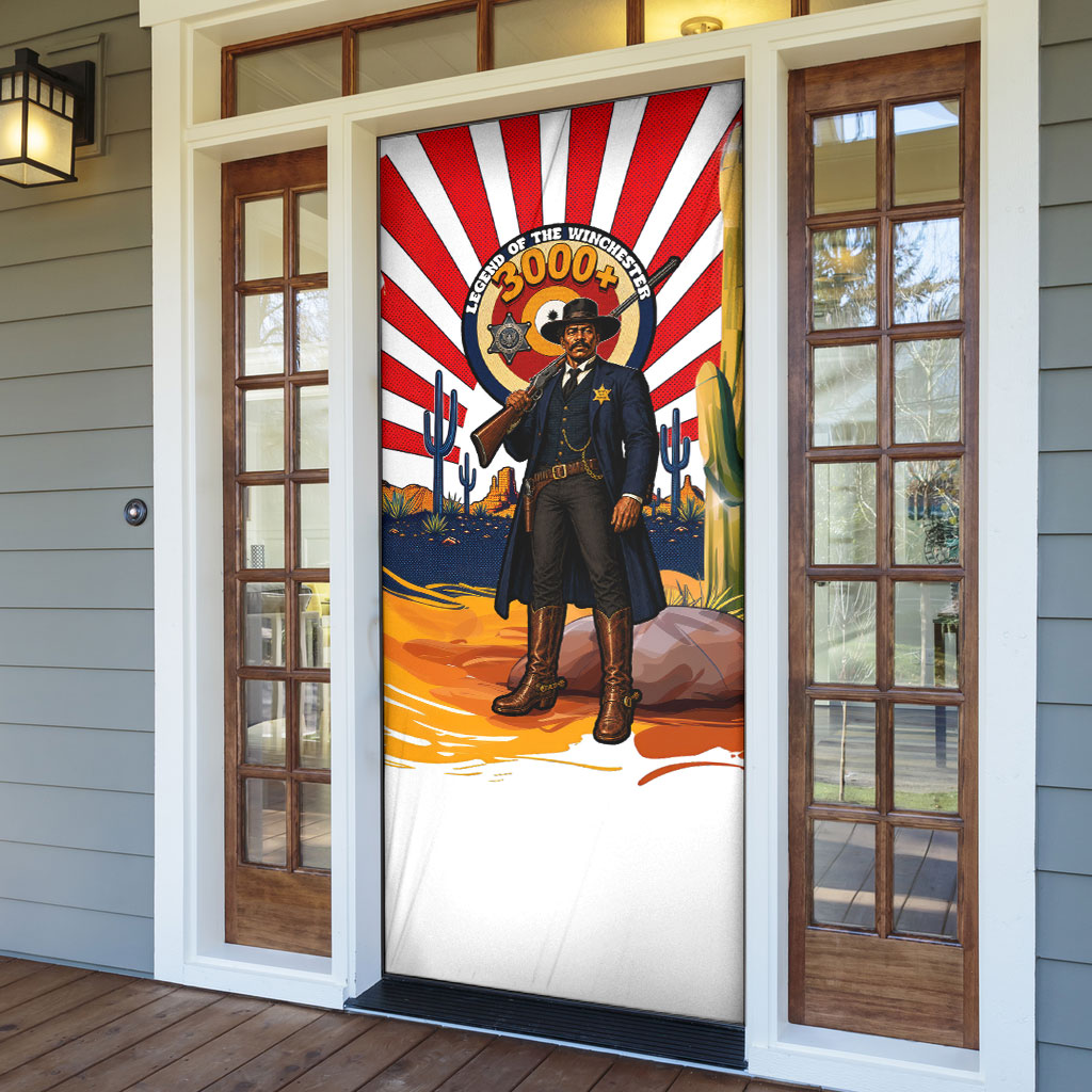 Bass Reeves Door Cover Vintage African American Black Cowboy Western History