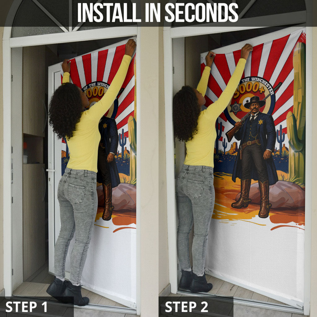 Bass Reeves Door Cover Vintage African American Black Cowboy Western History