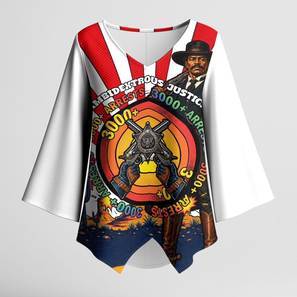 Bass Reeves Kimono Sleeve Blouse Vintage African American Black Cowboy Western History
