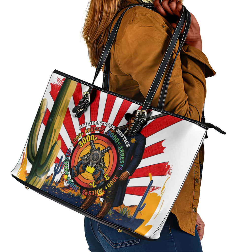 Bass Reeves Leather Tote Bag Vintage African American Black Cowboy Western History