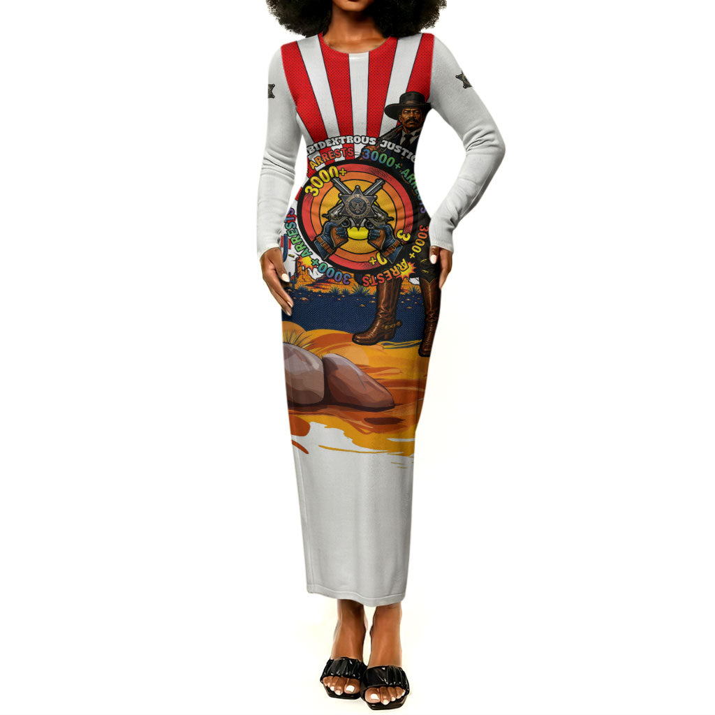 Bass Reeves Long Sleeve Bodycon Dress Vintage African American Black Cowboy Western History