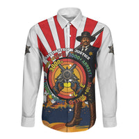 Bass Reeves Long Sleeve Button Shirt Vintage African American Black Cowboy Western History