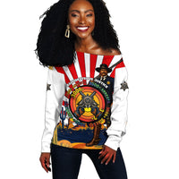 Bass Reeves Off Shoulder Sweater Vintage African American Black Cowboy Western History