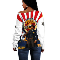 Bass Reeves Off Shoulder Sweater Vintage African American Black Cowboy Western History